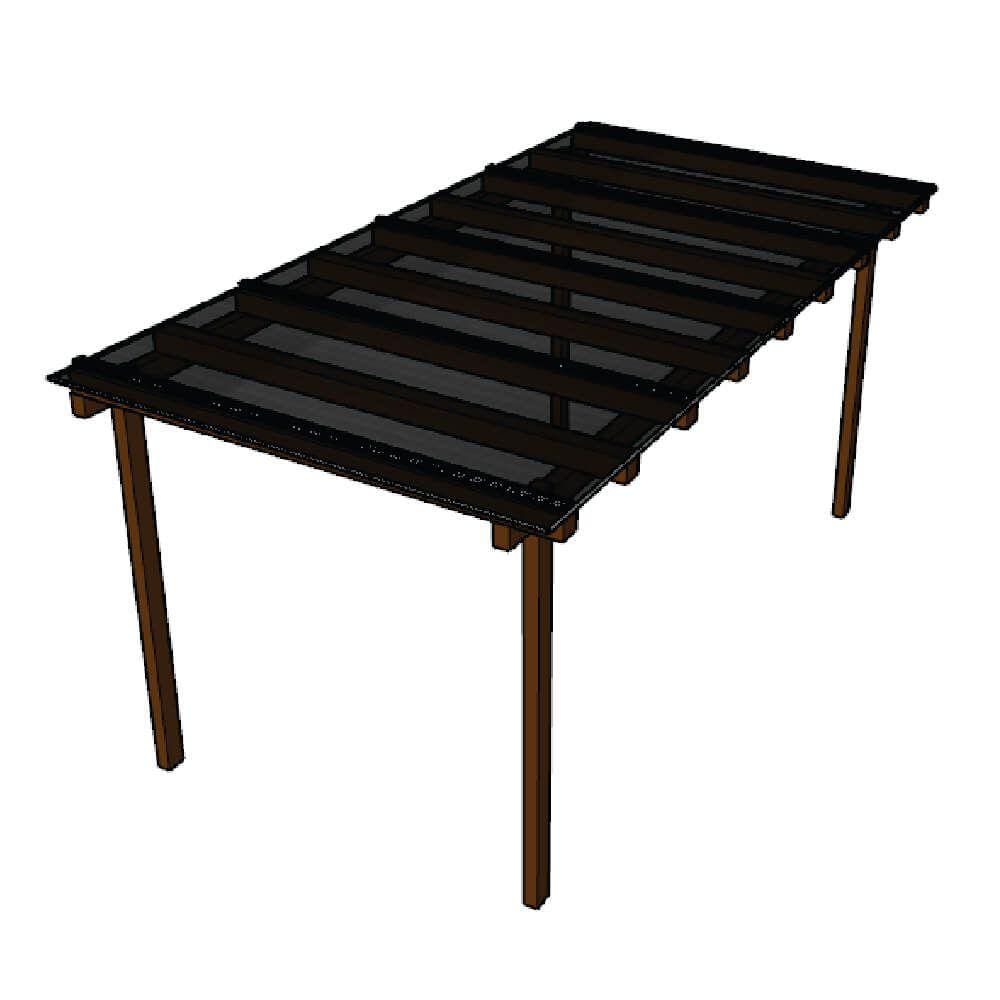 Cobertura Policarbonato Alveolar fume 4mm - 4,00m x 1,00m