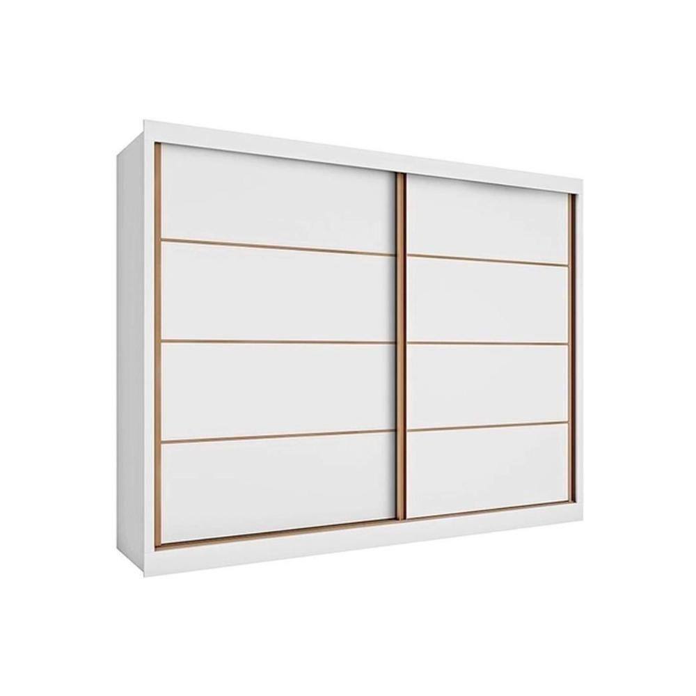 Guarda Roupa Casal 2 Portas De Correr E 6 Gavetas Sevilha Branco - Europa
