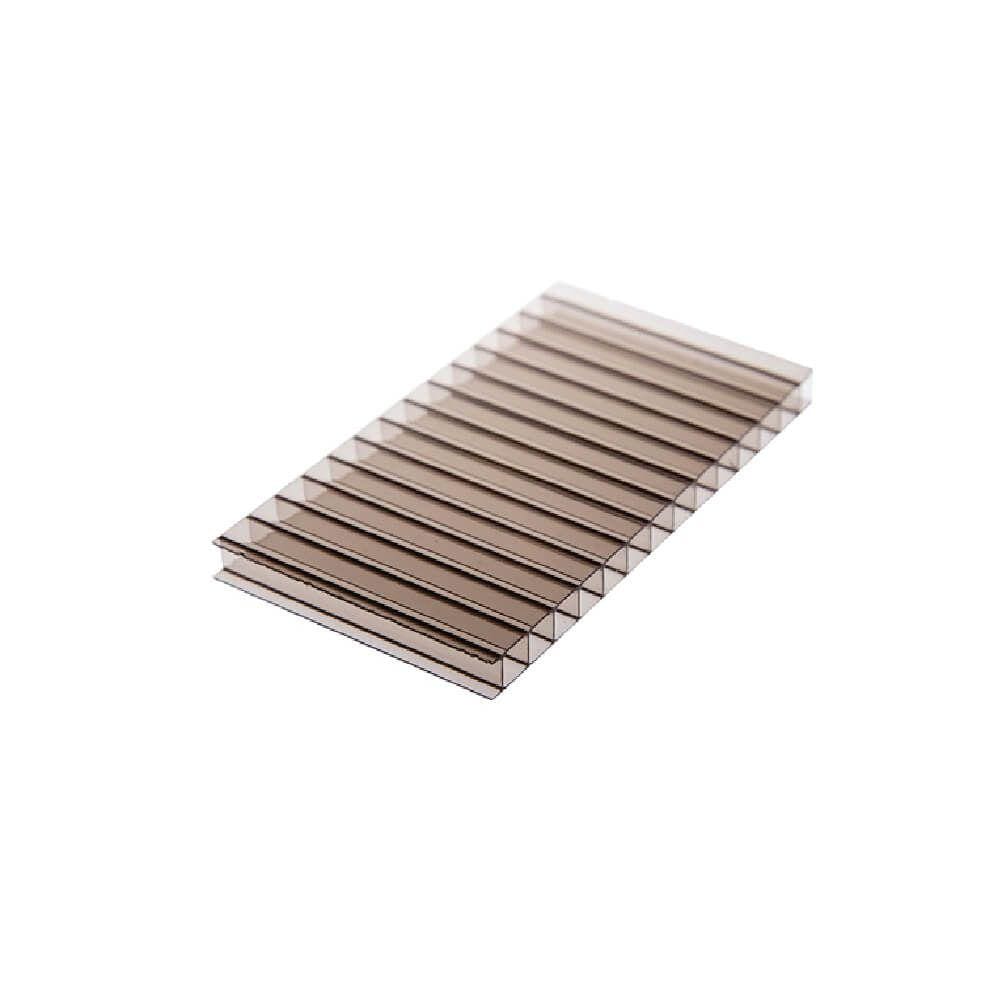 Chapa de Policarbonato Alveolar Bronze 6mm - 2,10m x 6,00m - Importado