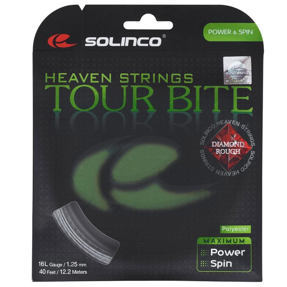 Corda Solinco Tour Bite Diamond Rough 16L 1.25mm Prata - Set Individual