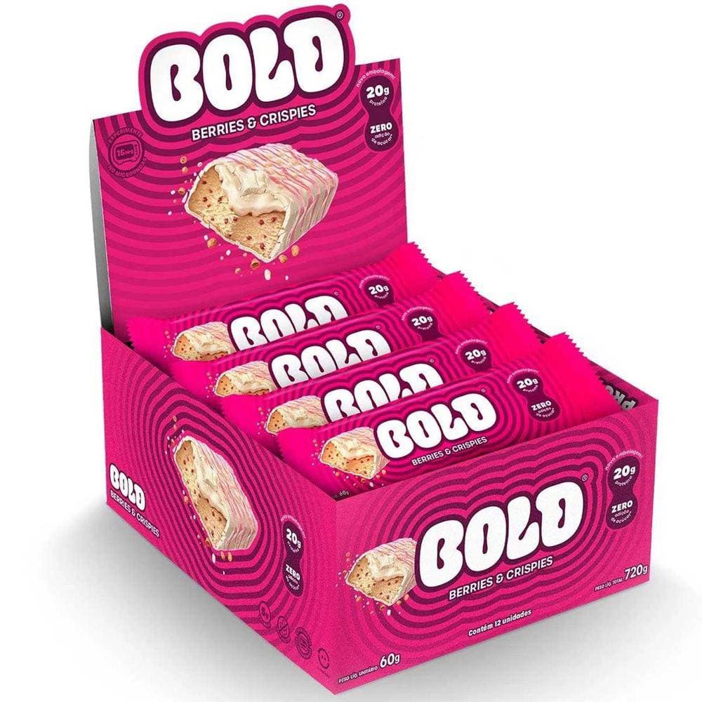 Bold Barrinha Caixa Fechada 12 Unid Berries e Crispies 60g