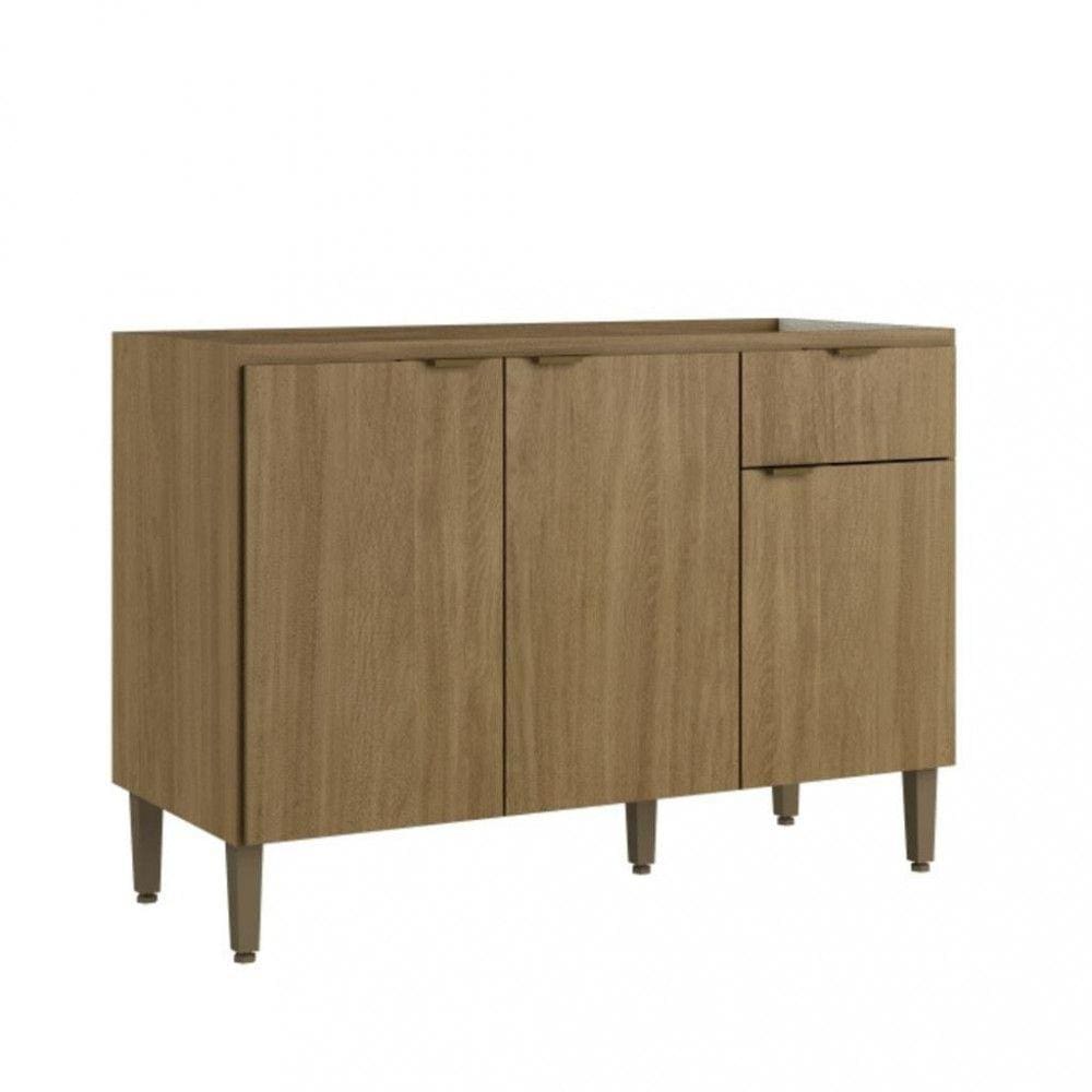 Balcão 3 Portas 1 Gaveta 120cm Sem Tampo Magnolia THB