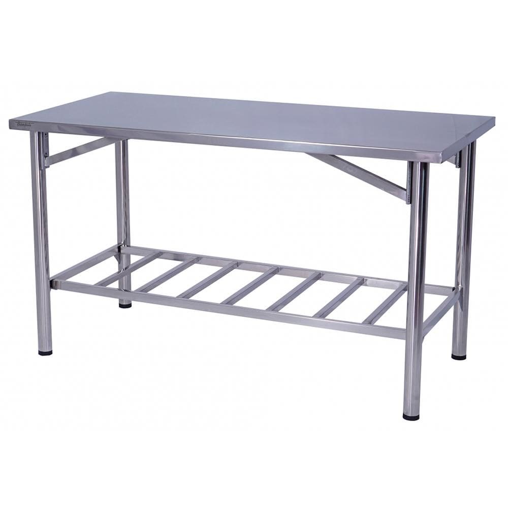 Mesa de Manipulação Benfati Inox 430 120X70CM Paneleiro Gradeado TB 2" 405GR