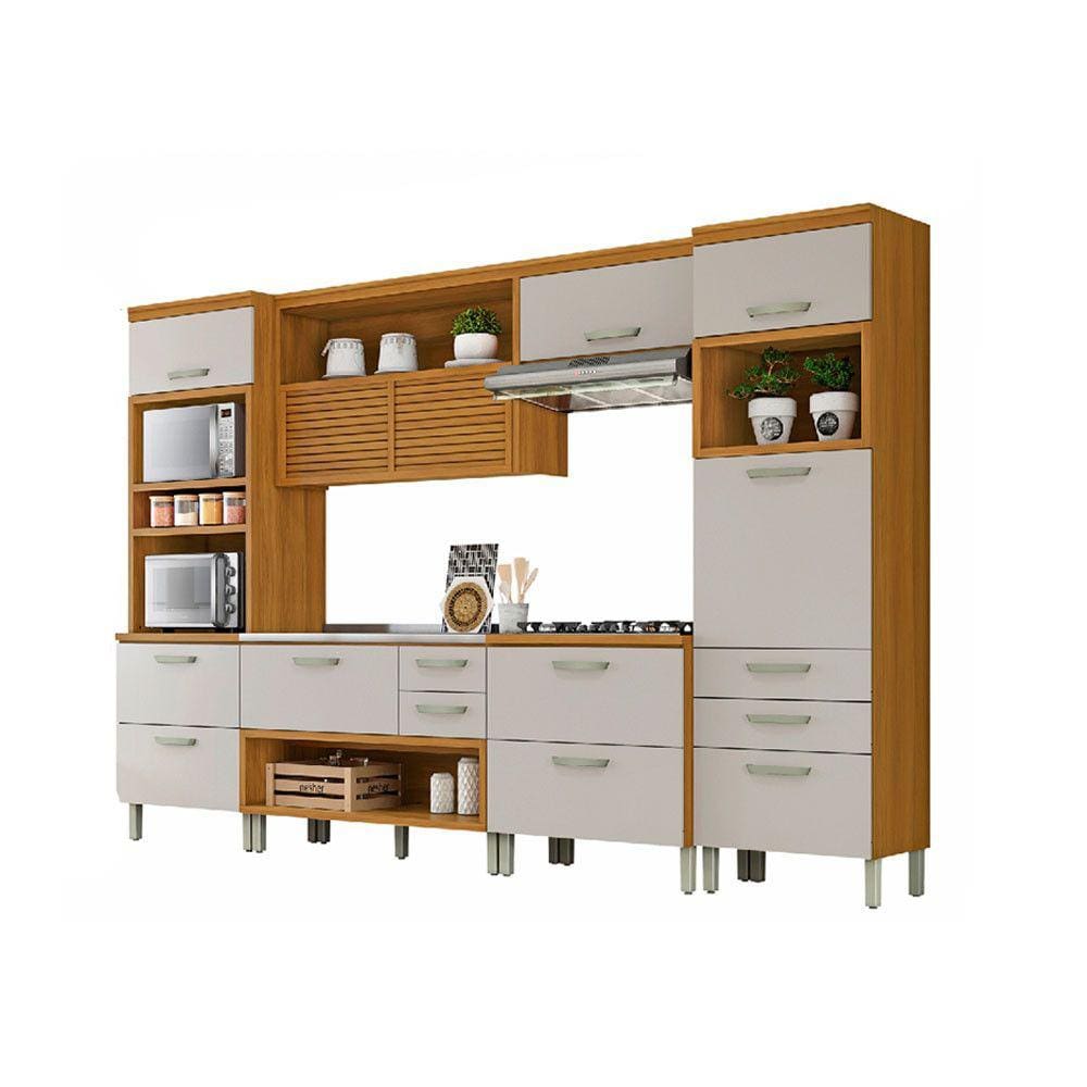 Cozinha Modulada 5 Peças Ripado Nesher Princesa Mdf