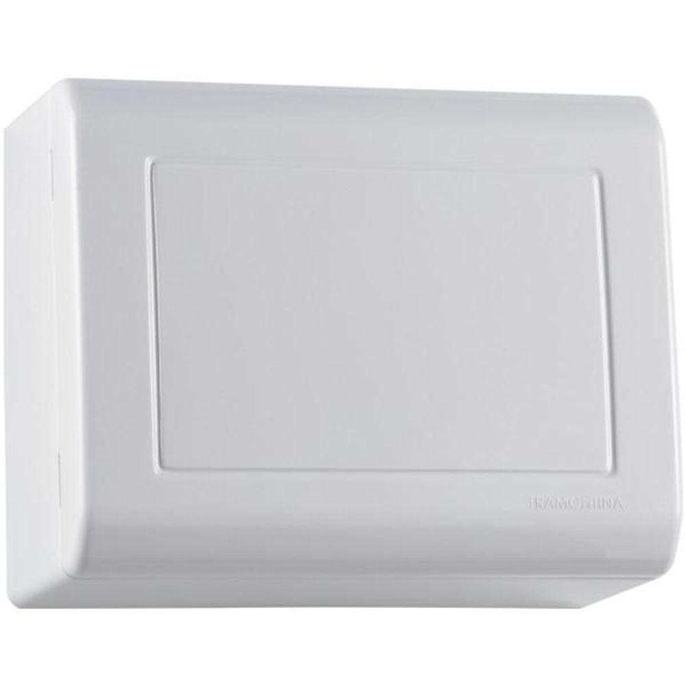 Caixa De Sobrepor Cega Tramontina Lizflex Branca