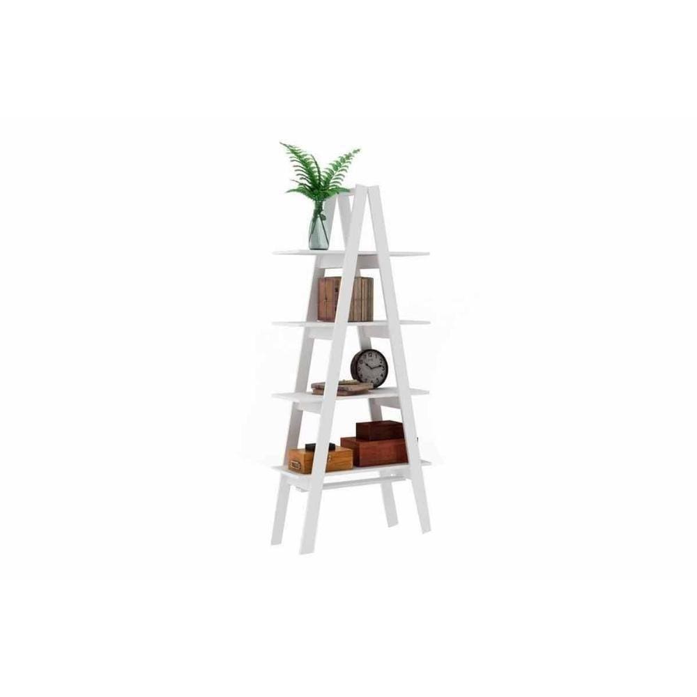 Estante De Livros Rt3048 C/ 4 Prateleiras Branco - Movelbento