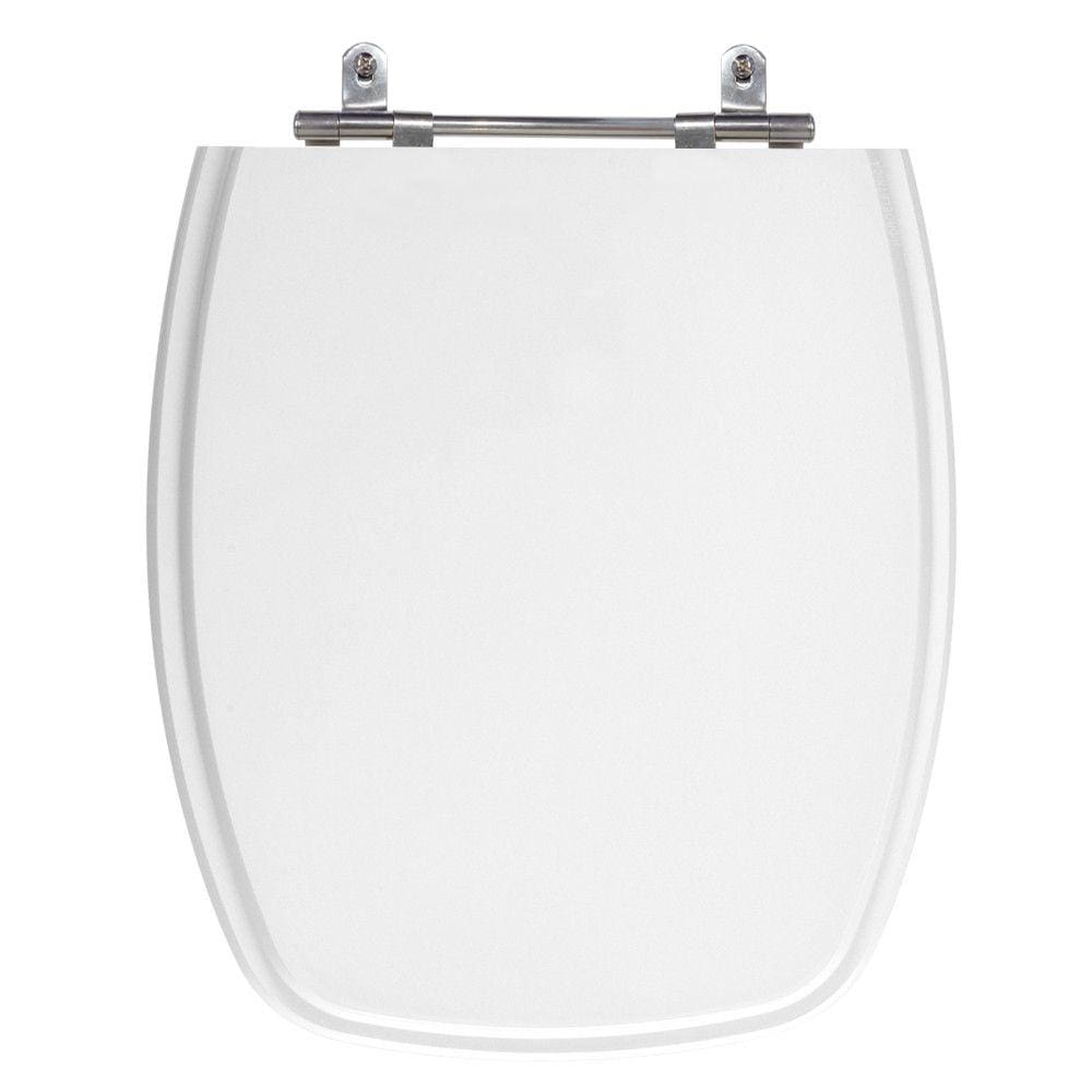 Assento Poliéster Laminado Stylus Branco Tampa para Vaso Celite