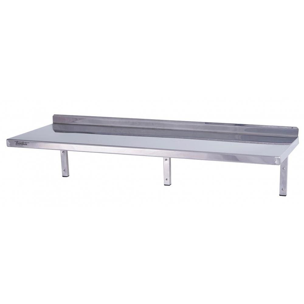 Prateleira Inox Benfati 110X40CM com 3 Suportes Mão Francesa 384