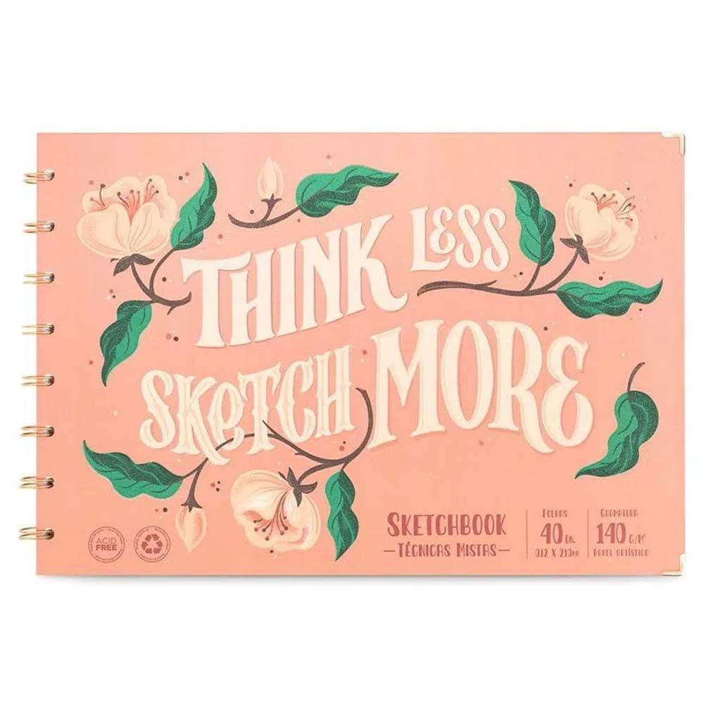 Caderno De Lettering Ótima Systemflex Ultra Coleção Prime Coral