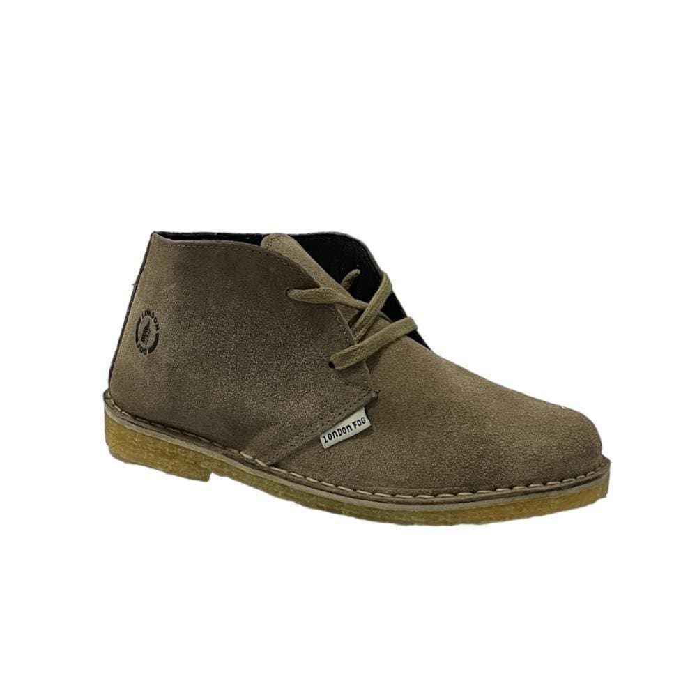 Bota Masculina Cano Curto Couro Solado Crepe Retrô Vintage