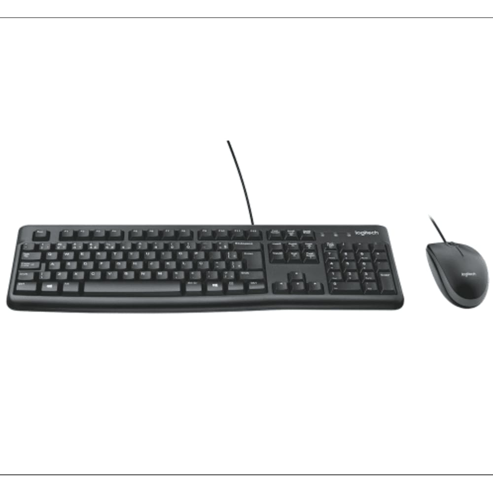 Combo Teclado e Mousecom Fio Logitech MK120 - 920-004429 Preto
