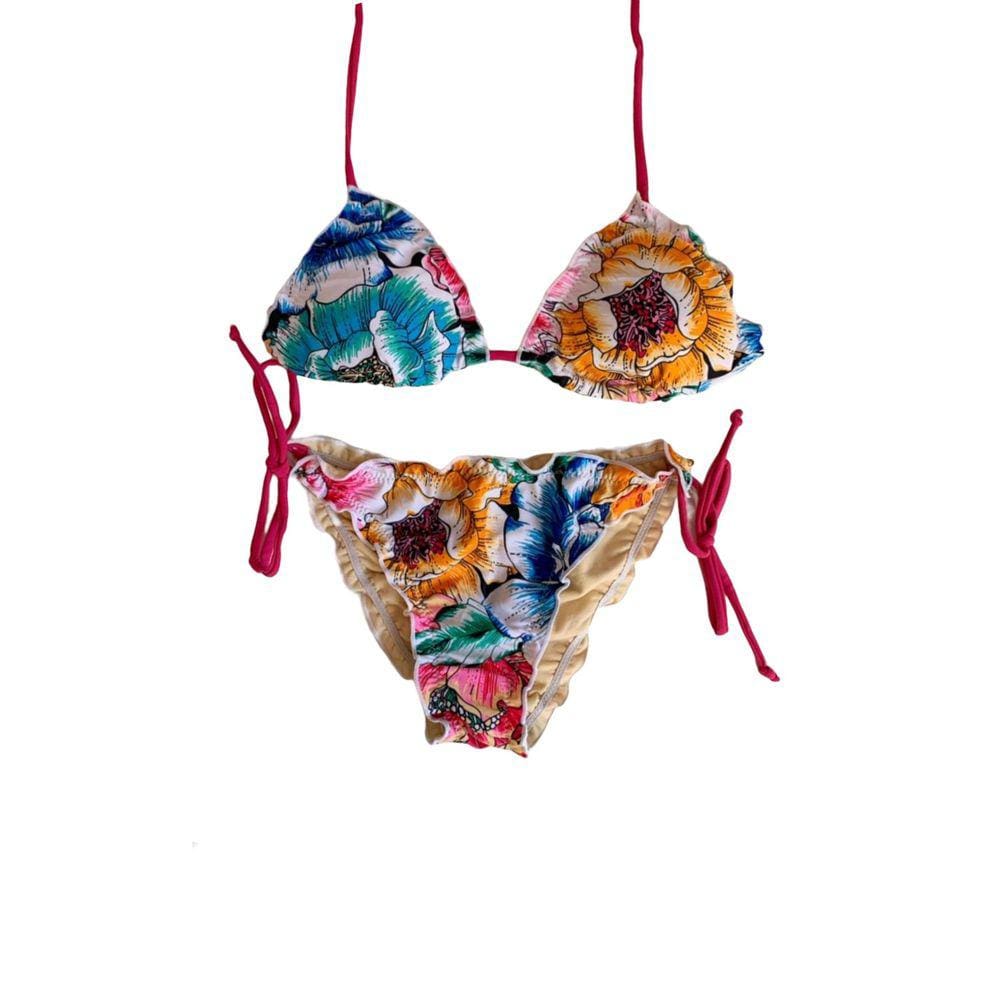 Biquíni Cortininha Floral Empina Bumbum (leia o descritivo)