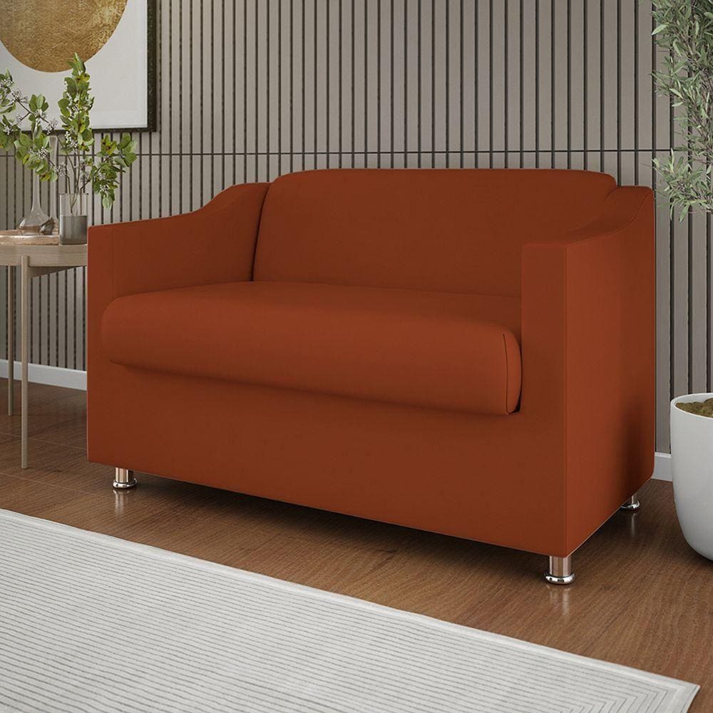 Namoradeira 2 Lugares Sala De Estar ? Quarto ? Balaqui Decor terracota