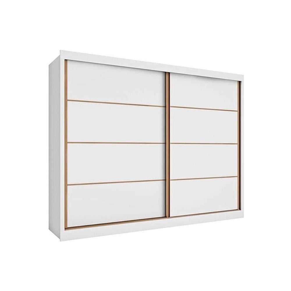 Guarda Roupa Casal 2 Portas De Correr E 6 Gavetas Sevilha Branco - Europa