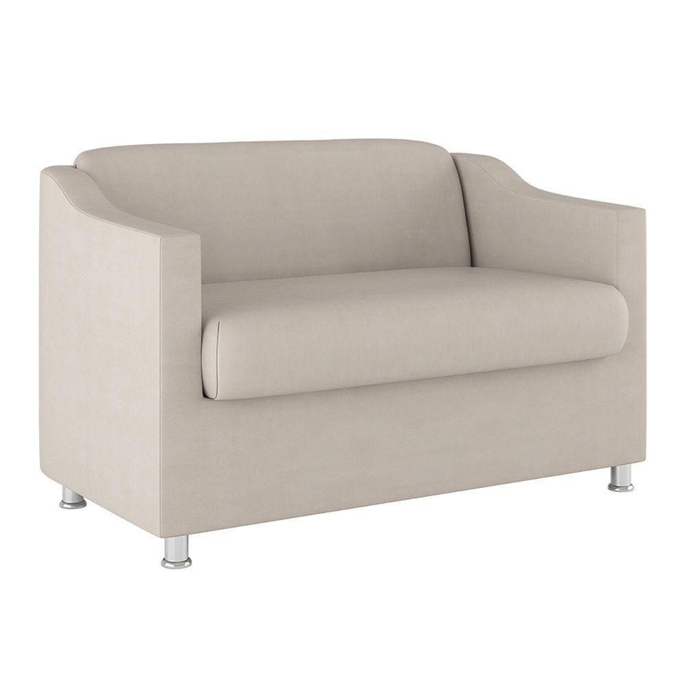 Sofá Namoradeira 2 Lugares Tilla Sala De Espera – Balaqui Decor Cor:bege
