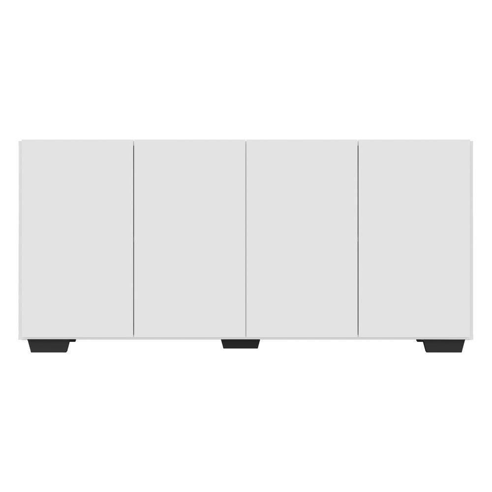 Aparador Buffet Multimóveis Veneza 4 Portas Branco/preto