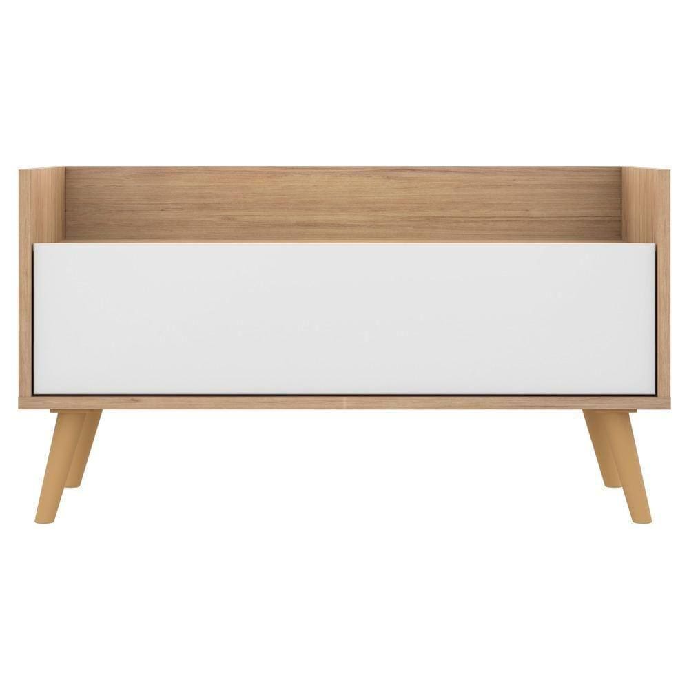 Gabinete De Banheiro Retrô 80 Cm Fg5000 Rustic/branco/natural