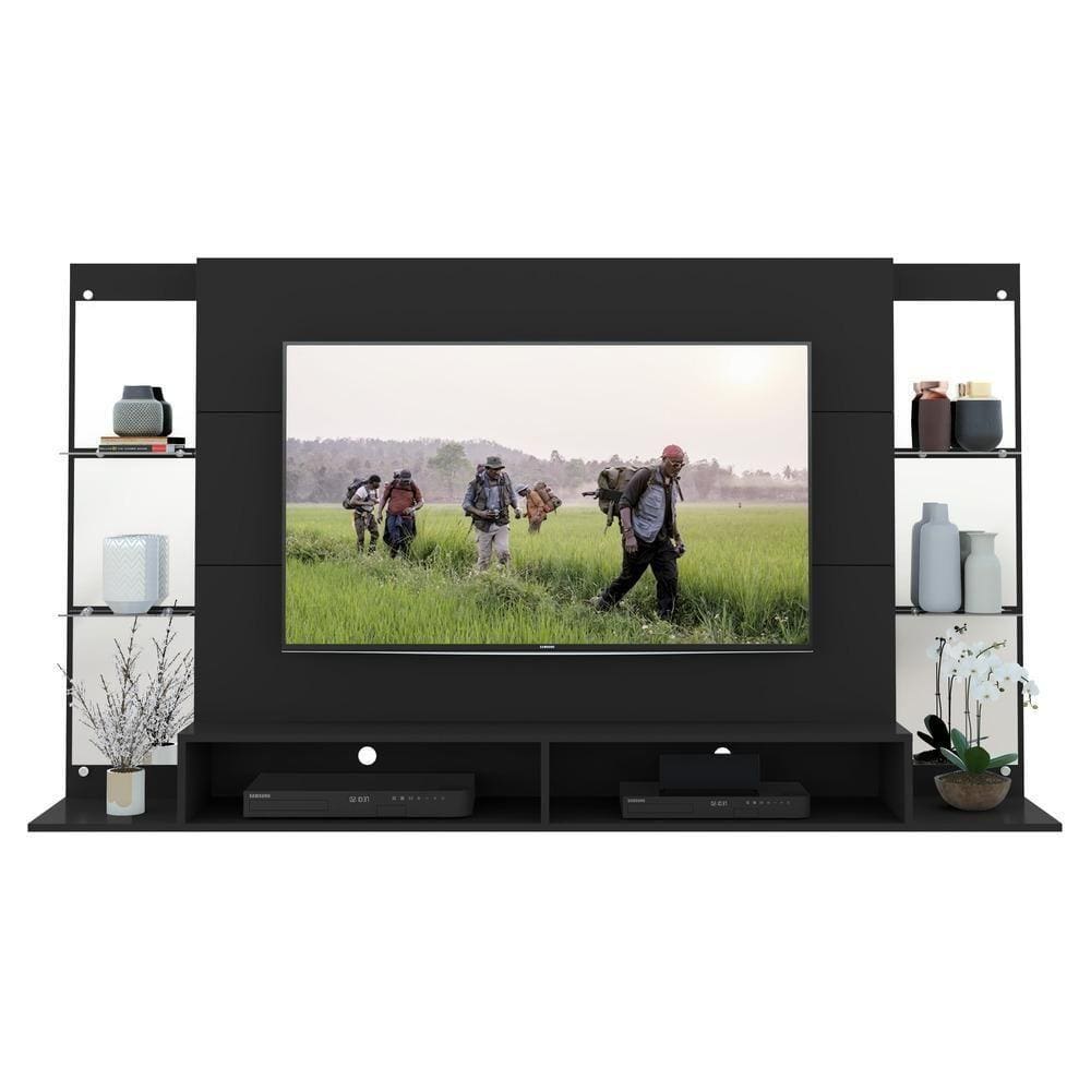 Painel Com Espelho Para Tv Até 60´´ Nairóbi Fg3150 Preto
