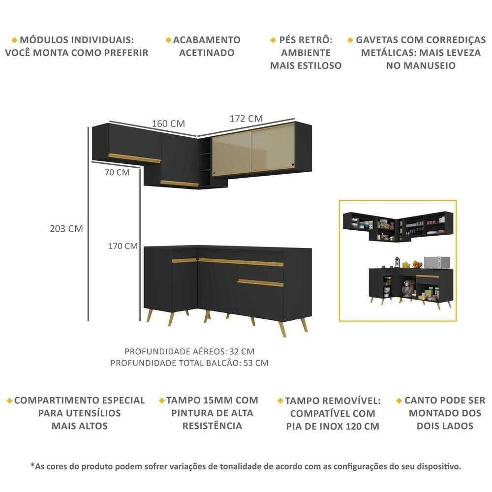 Cozinha Completa De Canto Veneza Gb Mp2059 | Extra