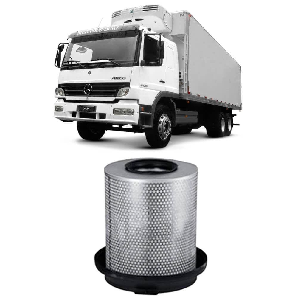 Filtro Ar Mercedes Atego 2425 6.4 2005 A 2012 Metal Leve
