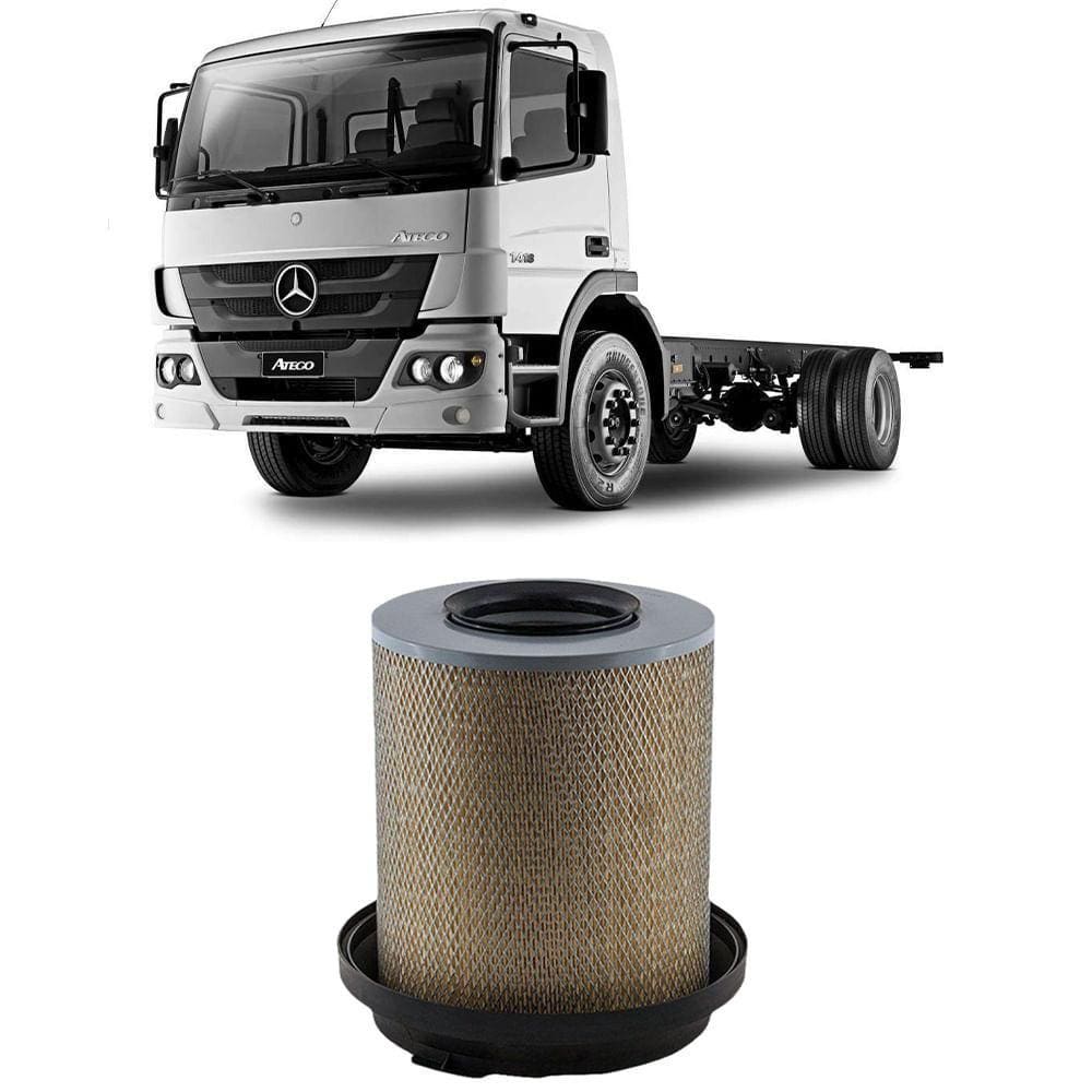 Filtro Ar Mercedes Atego 1418 4.3 2004 A 2012 Metal Leve
