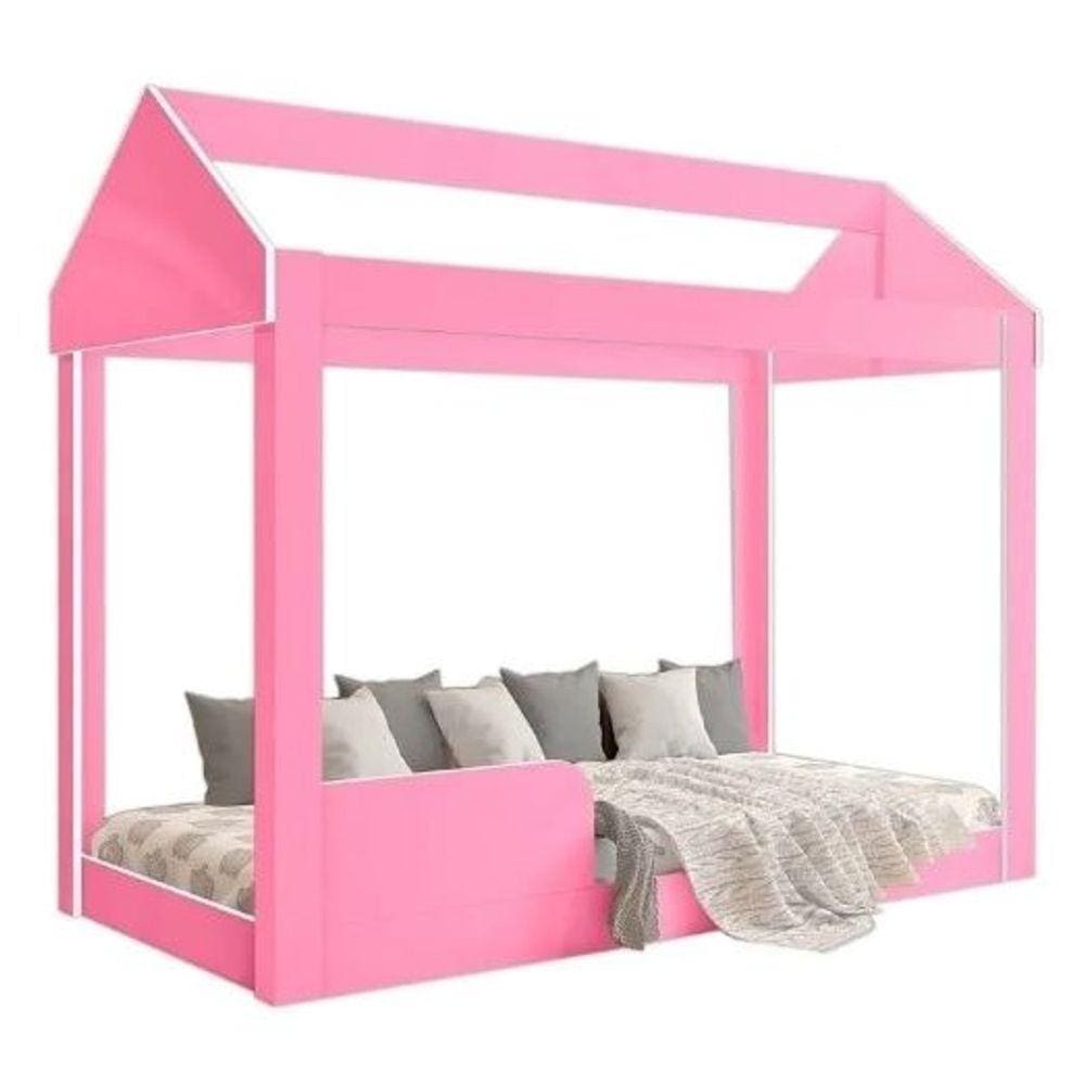 Cama Infantil Montessoriana Casinha Com Proteção Lateral Crystal