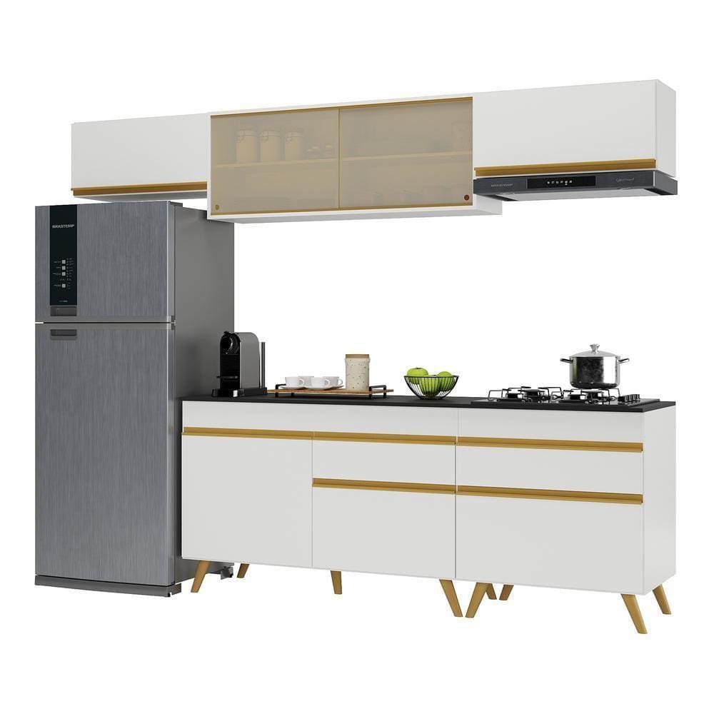 Cozinha Completa Veneza Gw Fg3710 Com Armário E Balcão Branca