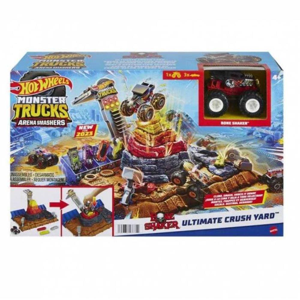 Pista Hot Wheels Monster Trucks Batalha Do Tubarão Mecha FYK14- Mattel