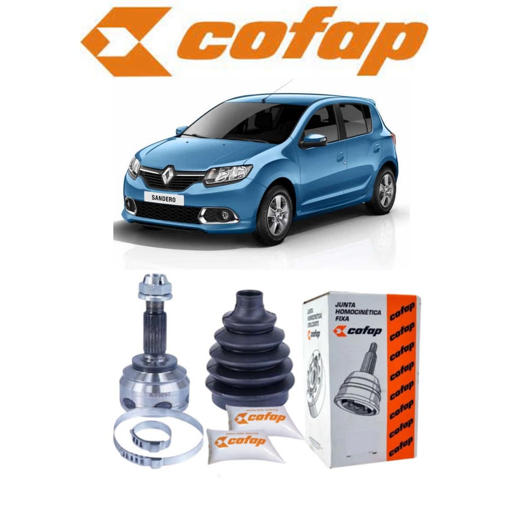 Junta Fixa Homocinetica Esquerda Lado Roda Sandero 1.0 2014 A 2018 Cofap Dianteira