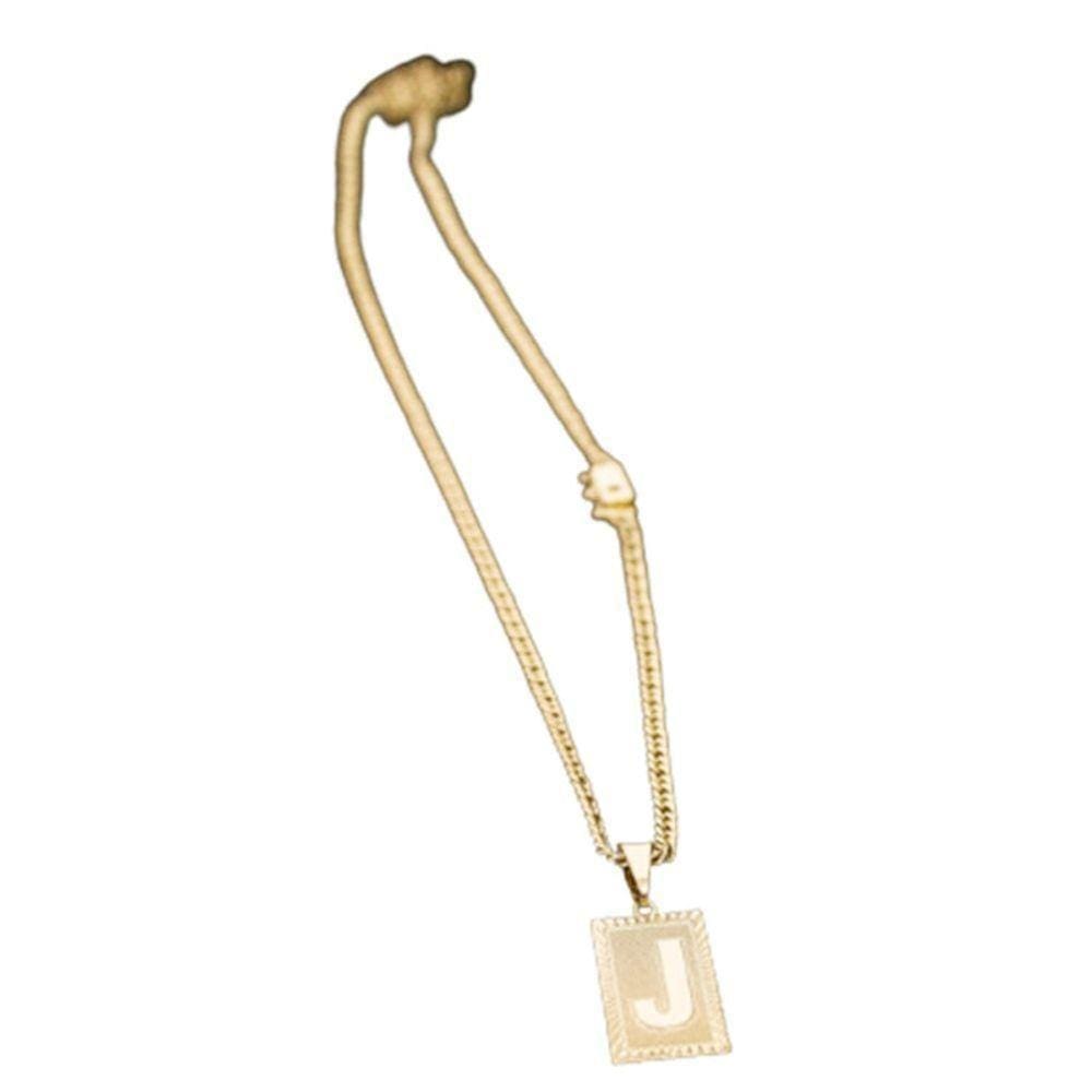 Colar Grumet 3mm Pingente Com A Inicial De Letra J