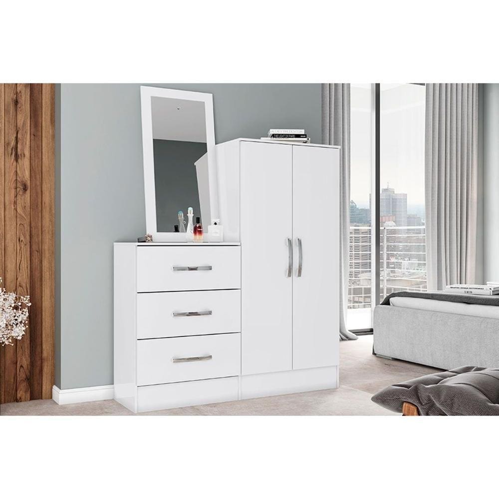 Cômoda Juvenil Briz B700 C/ 2 Portas E 3 Gavetas Branco - Henn
