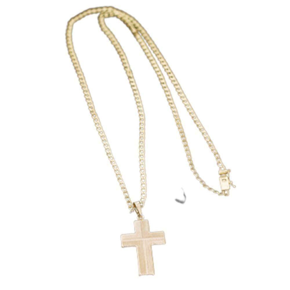 Corrente Grumet Pitbull Cruz Quadrada Listrada Banhado