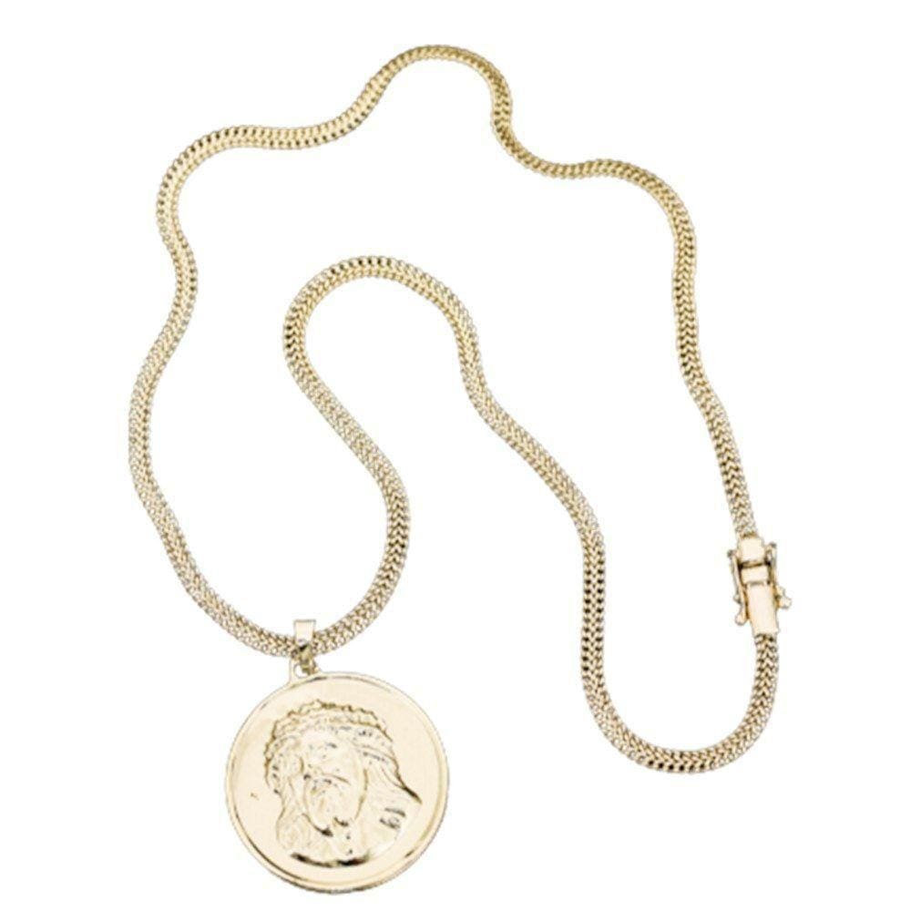 Cordão Grumet 5mm Pingente Medalha Redonda