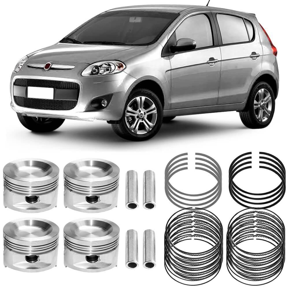 Kit Pistão Anel Std Fiat Palio Uno 1.0 8v 2011 A 2018 Flex