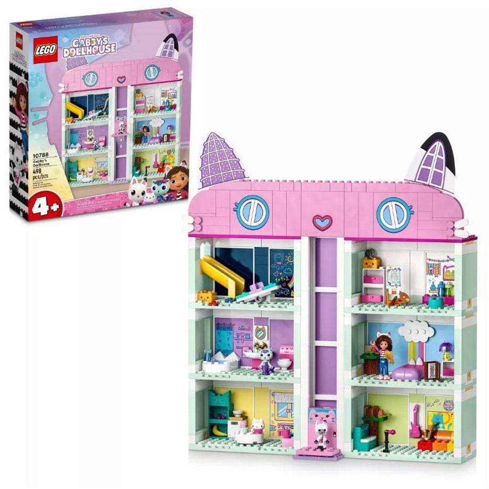 Casa de Bonecas Gabby - Lego 10788 | 8 Cômodos | 498 Peças