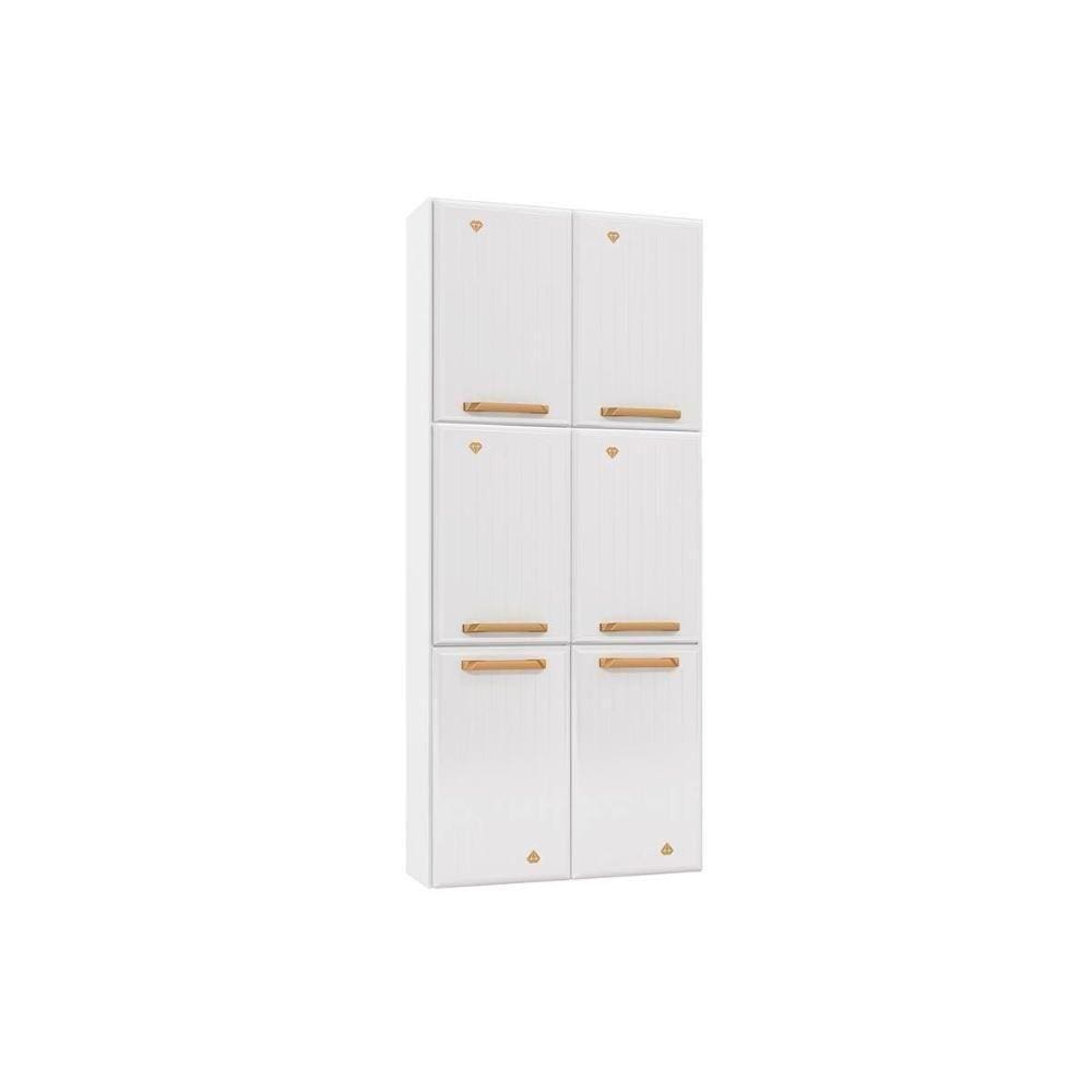 Paneleiro De Cozinha Modulado Diamante 6 Portas 70cm Branco - Telasul