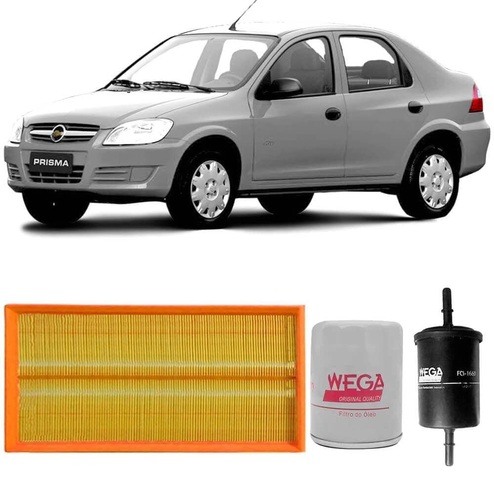 Kit Filtro Ar Óleo Combustível Prisma 2007 A 2018 Flex