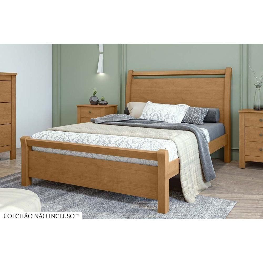 Cama De Casal Reali Rovere/Amêndoa - Lopas