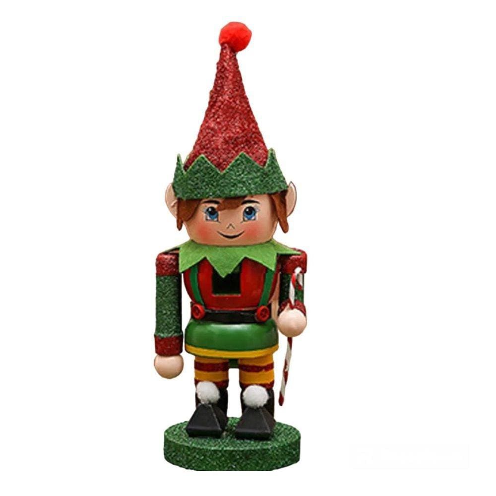 Boneco Natalino Duende Ajudante do Papai Noel em Madeira 25cm