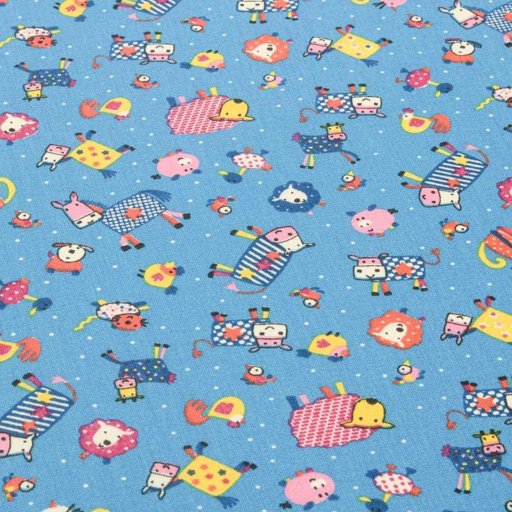 Tricoline Patchwork 100% Algodão - 3m - Fazendinha Azul