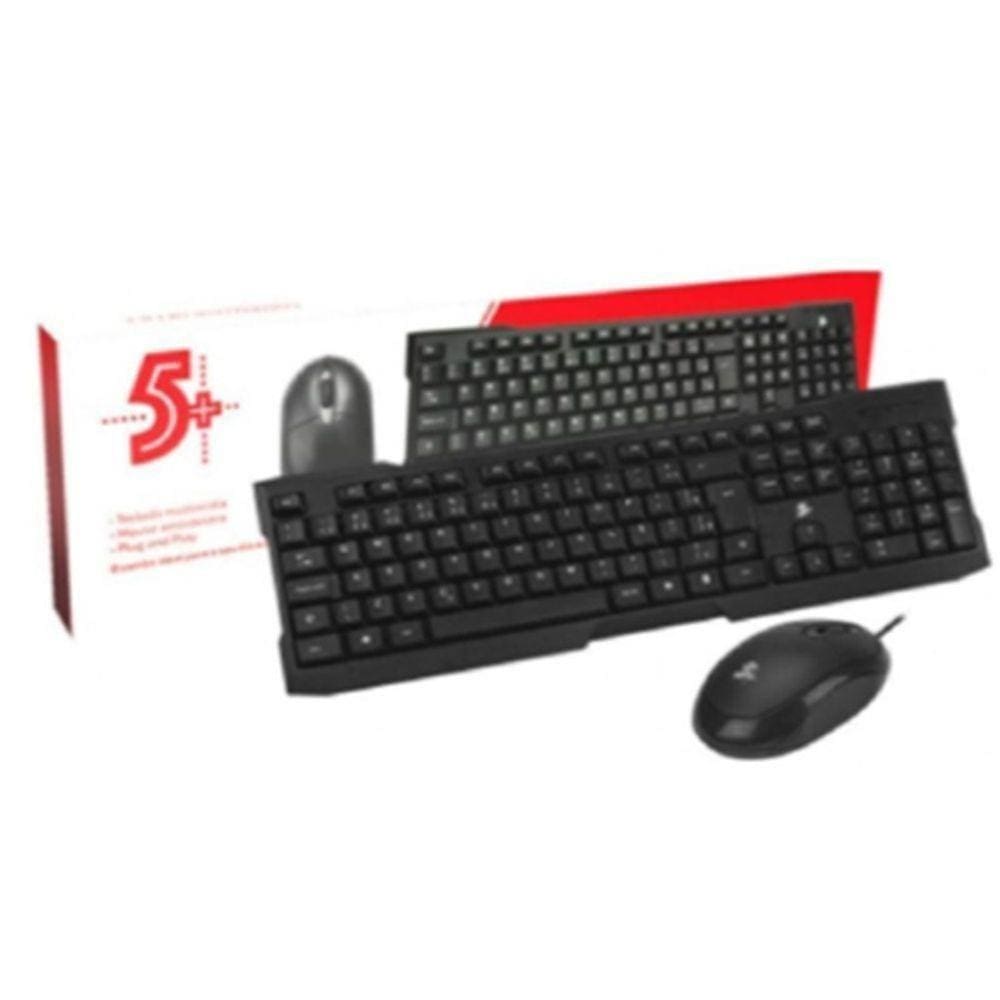 Kit Teclado E Mouse Usb Com Fio Tecrado