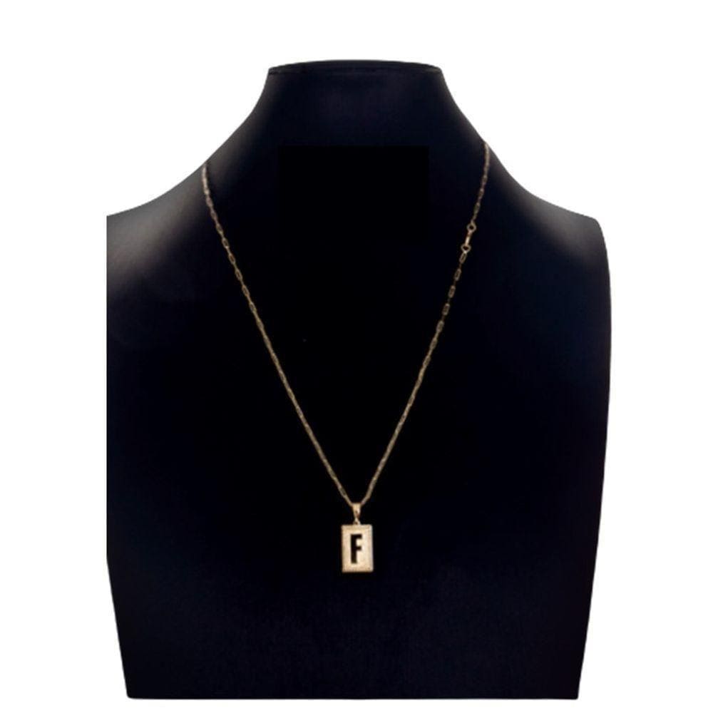 Cordão Carti 2mm Pingente F Banhada 18k