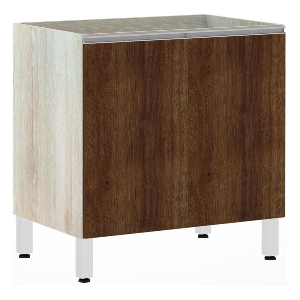 Balcão Sem Tampo 80cm Lis Legno Crema Com