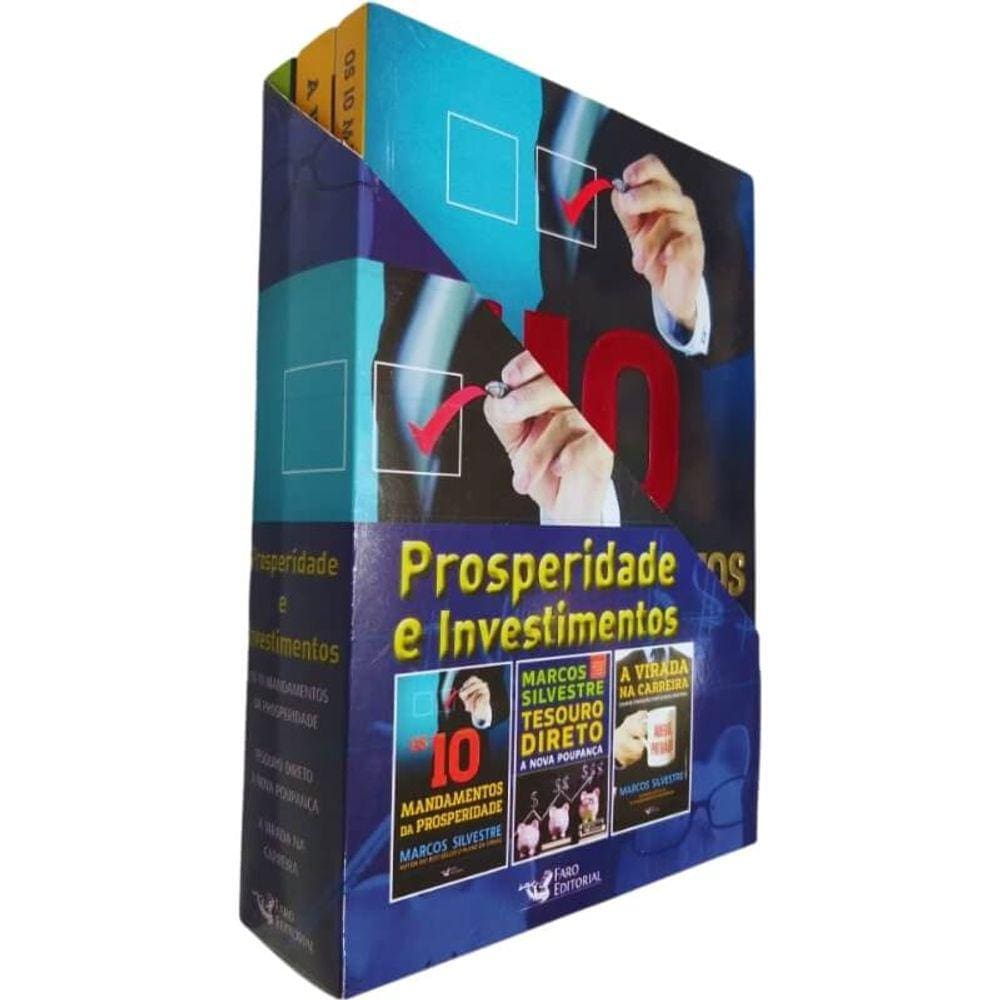 Box 3 Livros Prosperidade e Investimentos Marcos Silvestre Os 10 Mandamentos da Prosperidade A Virada Na Carreira Tesou