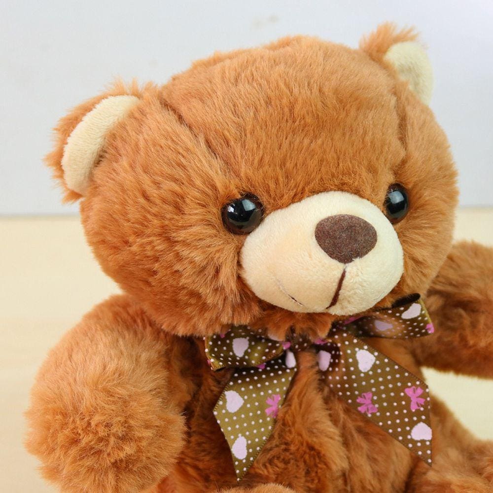 Ursinho de Pelúcia Com Laço de Poliéster 23 cm