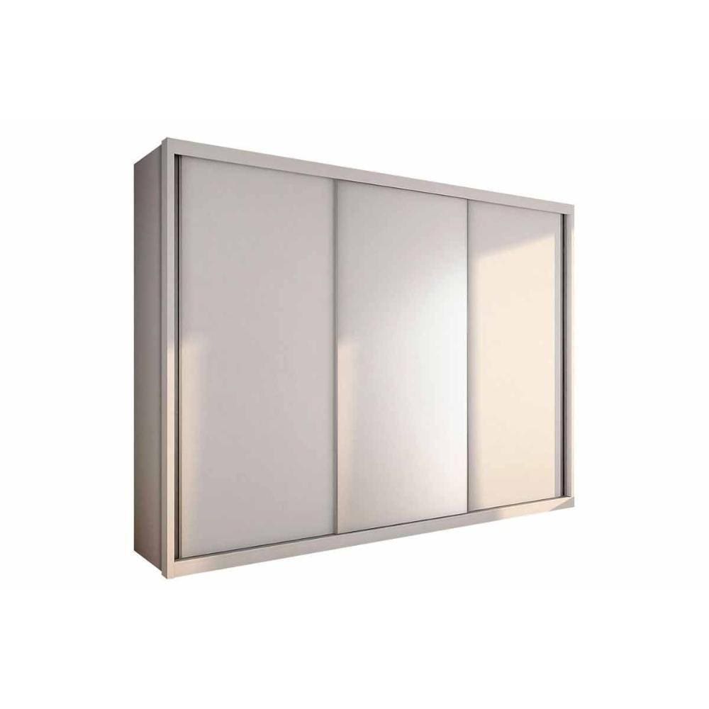Guarda Roupas 3 Portas De Correr E 6 Gavetas Paradizzo Gold Branco - Novo Horizonte