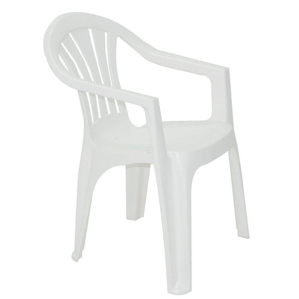 Cadeira Tramontina Bertioga Basic Com Braços Em Polipropileno Branco Tramontina