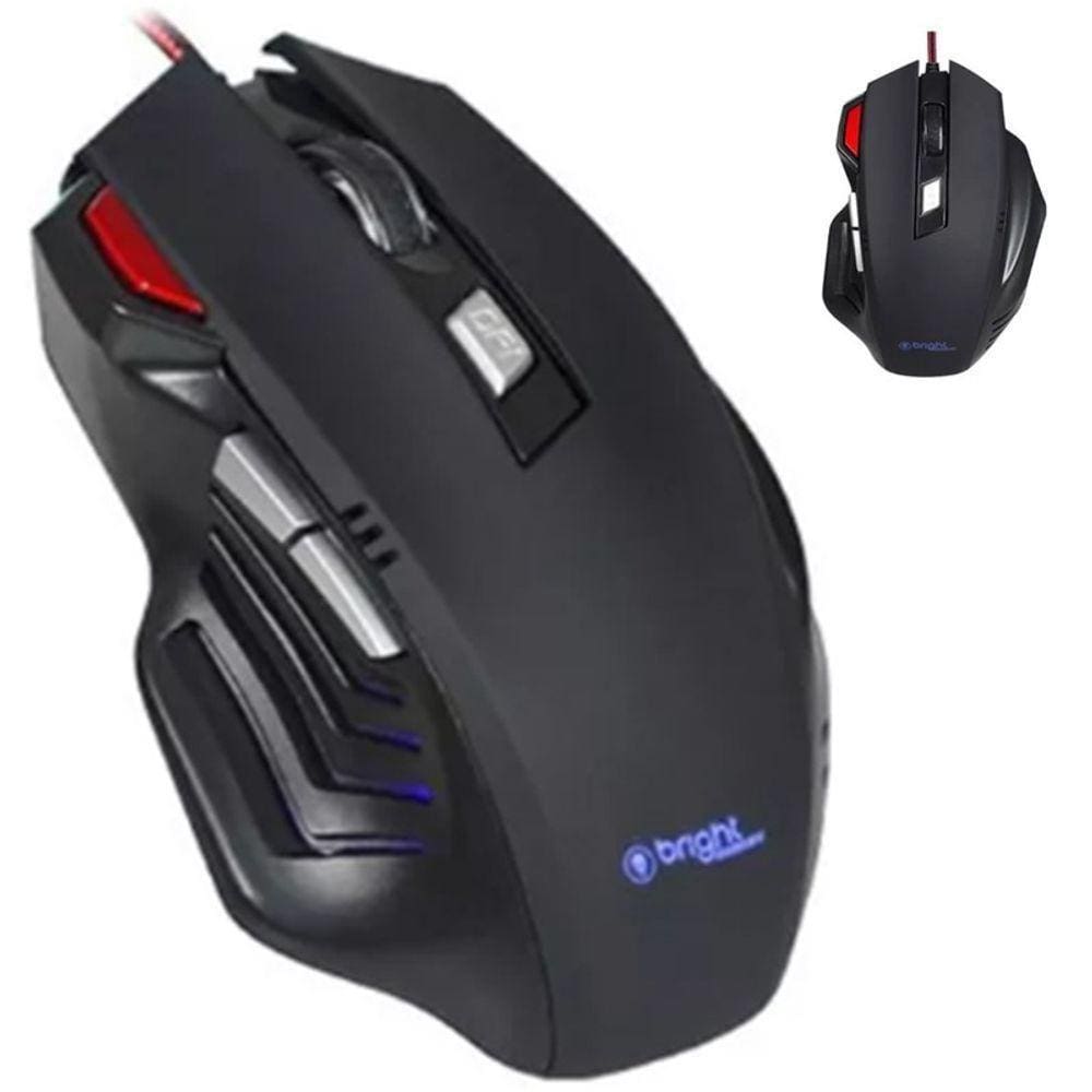 Mouse Gamer Confortavel Com Botoes Extras De Dpi Pra Pc