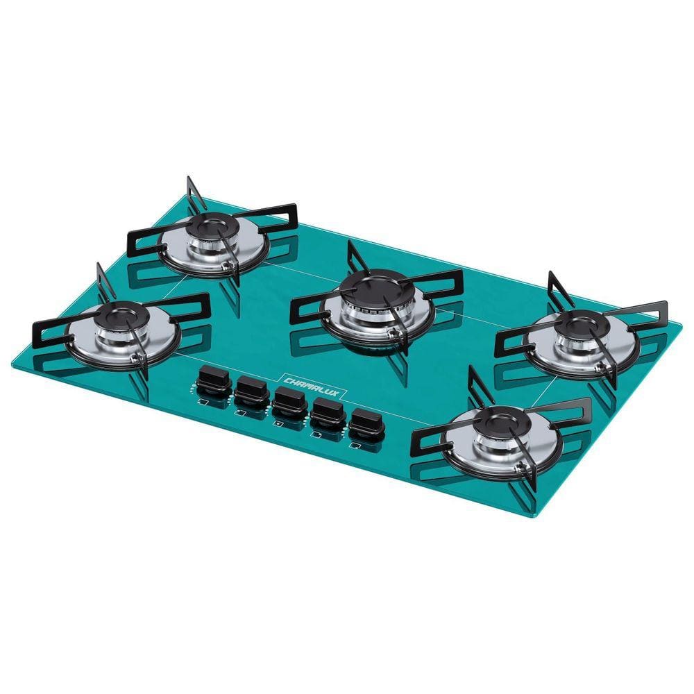 Cooktop 5 Bocas Ultra Chama Chamalux Verde