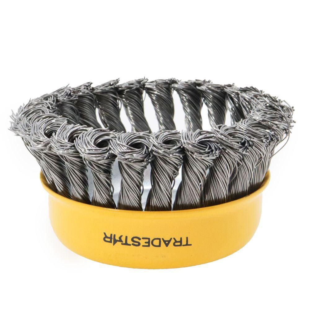 10 Escovas De Aço P/ Esmerilhadeira Lixadeira Copo 64 mm M14